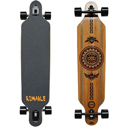 Rimable Bamboo Drop Through Longboard (41 Inch, Polynesian)