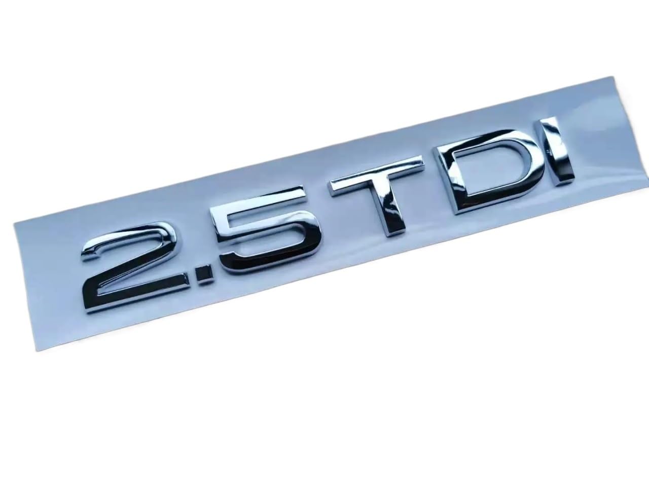 RCTGPGJAC Compatible With Chrome Glossy Black ABS 2.5 TDI Car Body Rear Trunk Emblem Badge Sticker(Chrome)