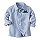 FAIRYRAIN 2-Teiliges Kleinkind Jungen Babyanzug Gentleman Kinder Langarm Hemd + Hose mit Träger Anzug Kleidung Set, Blau, EU:86/92