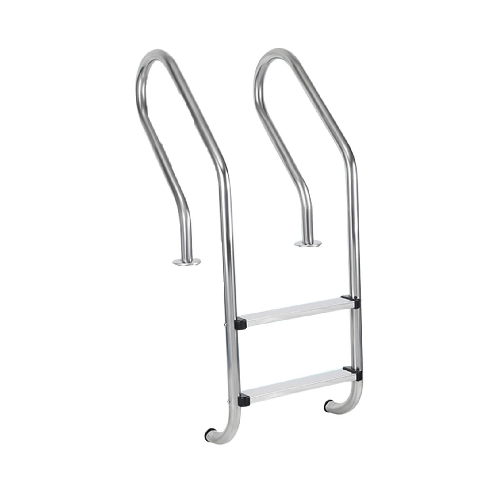 WTLONBF Underground Swimming Pool Ladders, Swimming Pool Equipment Climbing Ladders, 304 Stainless Steel, Suitable for Spas and Water Parks(2 Steps)