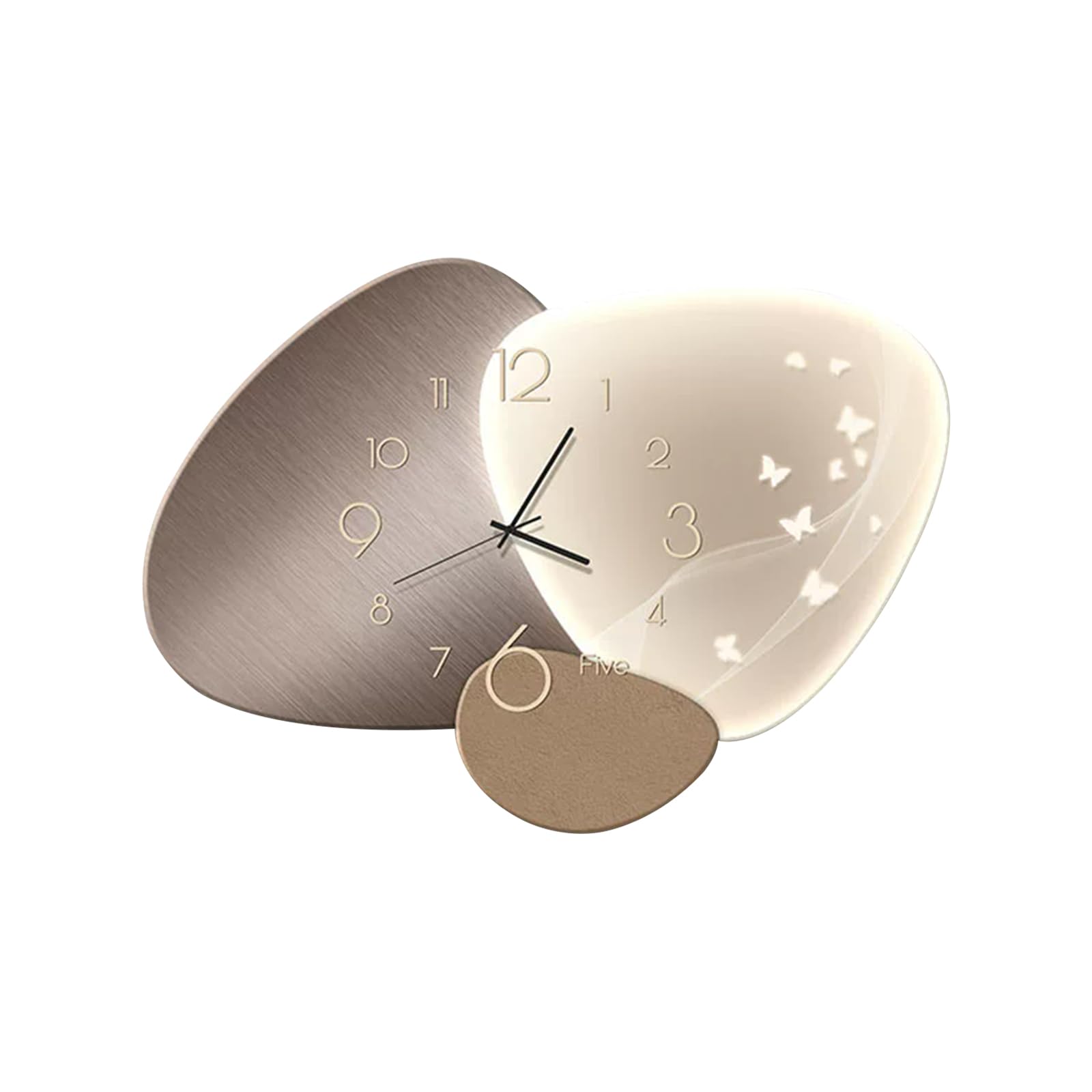 Ergocar Horloge Murale Silencieuse De Style Nordique Céramique Cristalline Haute Définition Étanche Alimentée par Pile Décorative pour Les Écoles, Les Salons, Les Cuisines, Les Chambres à Coucher