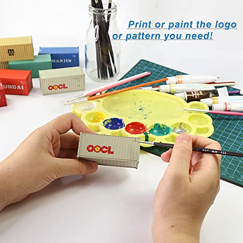 8Pcs Mixed Different 20Ft Freight Container Ho Scale Model Train Accessories 1:87 20 Foot Container C8720 #TOP6