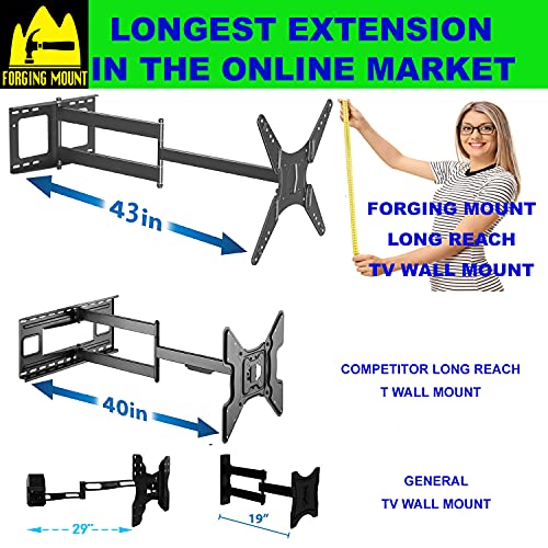 MOUNT Long Arm TV Mount,43" Extension Full Motion TV Monitor