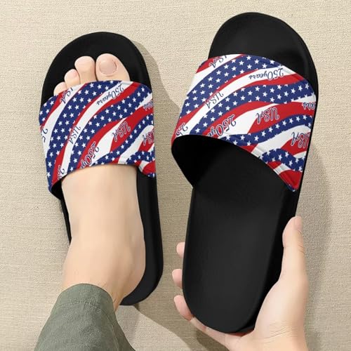 Image of Footwear for Mens Open Toe Athletic Sandals Anti-Slip Sole Slide Sandals Pillow House Flat Shoes Comfortable Slip On Slippers for Indoor & Outdoor