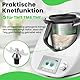 Inwee Teigmesser für Thermomix TM6, Mixmesser Ersatz Zubehör passend für Thermomix TM6,TM5,TMF, Edelstahl-Teigmischmesser, Kein Teig-Rückstand, Schnelle Reinigung, Ersatzteile für Thermomix Messer