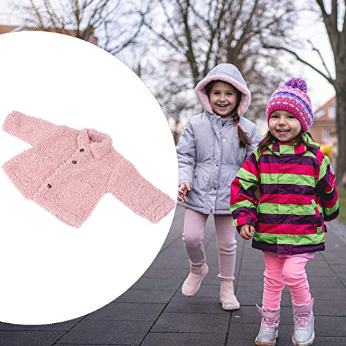 KESYOO Casaco Feminino de Inverno Manga Comprida Lapela de Botão para Cima Casaco de Lã de Cordeiro