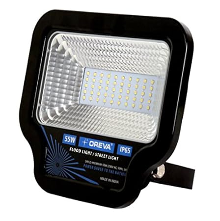 Oreva 55W Premium Metal Waterproof Flood Light, 34x29x7.5cm (Multicolour)