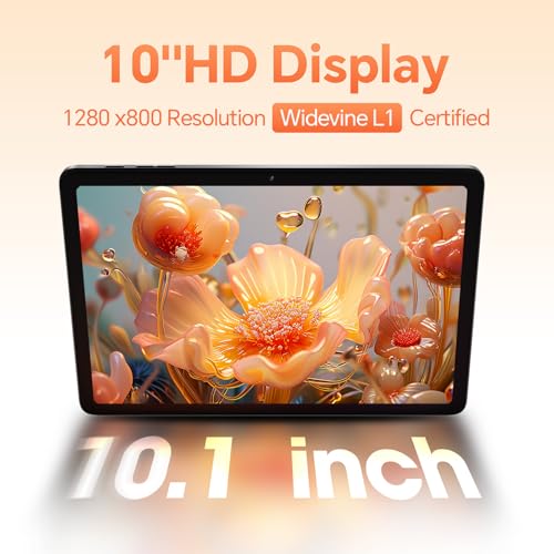 DigiLand Android Tablet,10.1 inch Android 14 Tablet,Octa-core CPU,10 GB RAM + 64 GB ROM(Expandable TF Card) 800x1280 Resolution, WiFi 6 & Bluetooth 5.0, Dual Speakers, 8MP+13MP, 6000mAh,Widevine L1 by DigiLand - Image 2