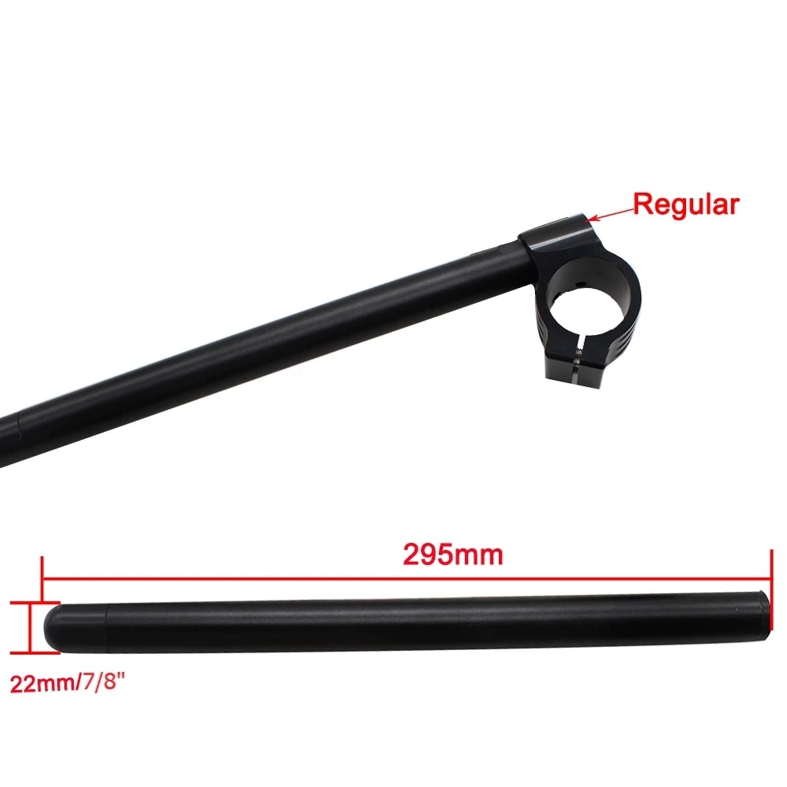 Rialzo Manubrio Moto Per Universal 7/8 "22mm Manubrio Moto Riser Rised Manubrio moto in alluminio CNC Clip-On Manubrio forcella Clip on Morsetto Riser Moto (Misurare : 4-Riser Black 36mm)