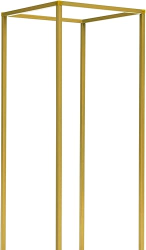 Miniatura 8 de 10 PCS Metal Flower Floor Vase Column Flower Stand Geometric Centerpieces Vase for Tables, 23.6in Tall Gold Flower Holder for Home Party Wedding