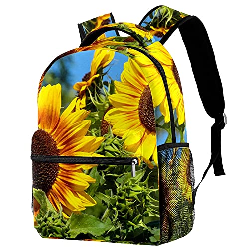 Sac à dos de voyage style campus tournesols pour sorties de filles et garçons