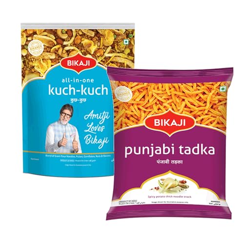 Kuch-Kuch (All In One) 1000g and Punjabi Tadka 200g Combo of 1200g (42.33Oz) – Authentic Indian Snacks Family Pack | Crunchy Namkeen, Party Mix, Bar Snacks & Tea-Time Treats