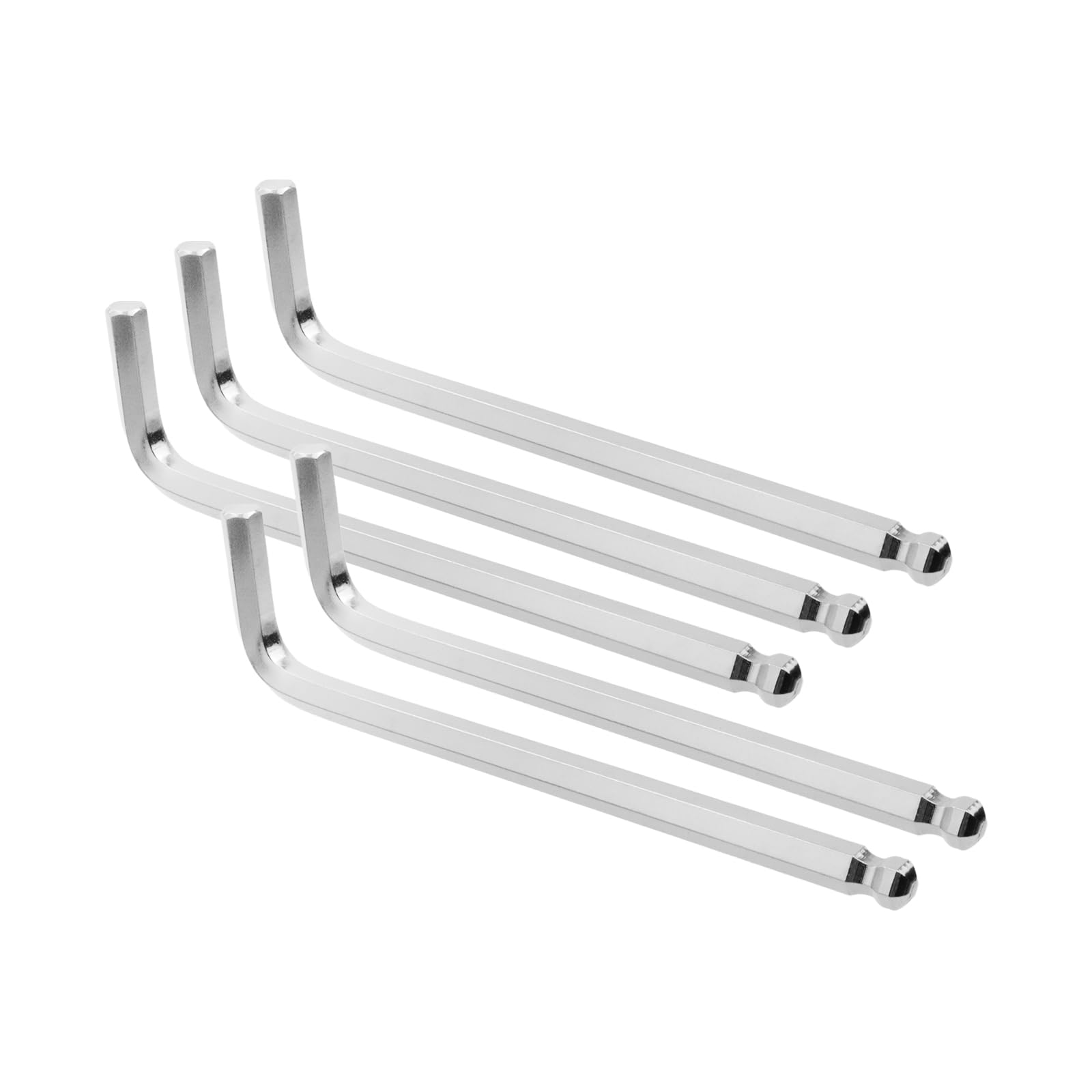 8mm Hex Key Wrench CR-V Steel 6.2" Length Long Arm Ball End Hex Key Wrench for Bike, Furniture,and DIY-5pcs