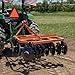 Titan Attachments 3 Point 6ft Notched Disc Harrow Plow Attachment for Cat 1 Tractors, Concave Discs for Tilling, Loosening and Lifting Soil