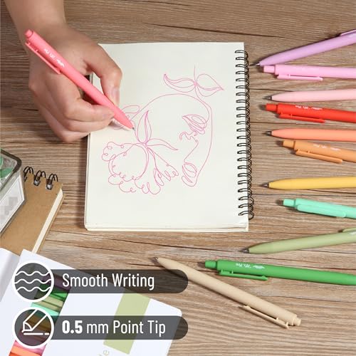Bolígrafos retráctiles de gel Mr. Pen, pack 12 colores surtidos miniatura 3