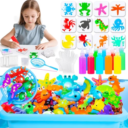 PQETBV Juguete De Gel De Agua para Niños, 3D Coloridos Juguetes de Criaturas Marinas, Kids Aqua Gelz Set, Juguetes educativos para niños 3 Niños