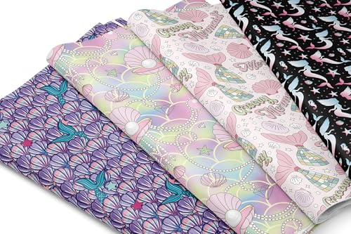 AIM & GGKK Wrapping Paper for Girls - 12 Premium Sheets 20x28 Inch Vibrant Cute Design, Birthday Baby Shower Christmas Gift Wrap for Kids Women Party Supplies