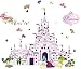 Minkoll Wandaufkleber, Aufkleber DIY Haus Zimmer Dekoration Mädchen Prinzessin Schloss Wandaufkleber Abnehmbare Wandbild