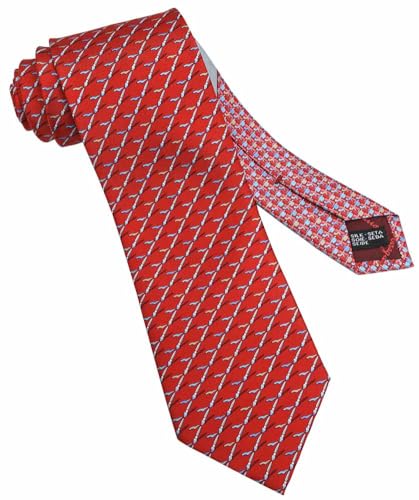 フェラガモ ネクタイ Salvatore Ferragamo (8cm幅) FER187 レッド ブランドネクタイ [並行輸入品]