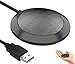 Produktbild MTFY Professionelles USB Konferenz Mikrofon 360° Omnidirektionale PC Mikrofon Stereo Kondensator Mikrofone für Aufnahme/Podcasting/Streaming/Konferenz/Gesang/Chats/Desktop Computer (Black)