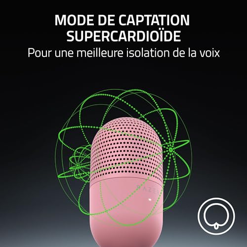 Microphone USB à condensateur Razer Seiren V3 Mini Quartz ultra-compact - 3
