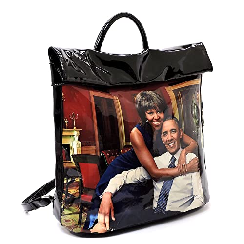 Image of Michelle Obama Magazine Cover Collage Backpack Womens Fashion Purse Handbag