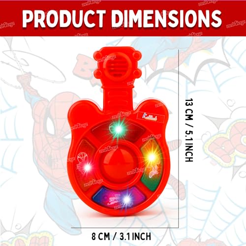 Image of Zest 4 Toyz Musical Guitar Toy for Kids with Colorful LED Lights and Sound Toy Battery Operated Baby Toys Musical Instrument Toys Birthday Gift for Kids Boys & Girls - Red