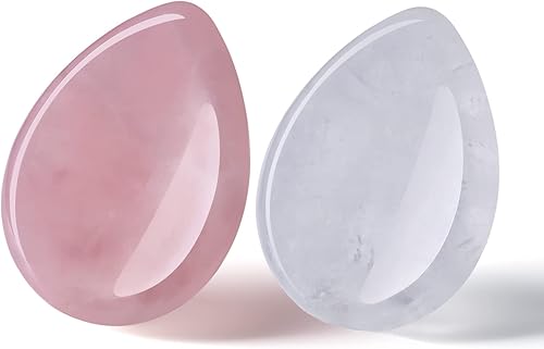 Miniatura 8 de Juego de 2 piedras de preocupación para el pulgar para curación de la ansiedad, piedras preciosas talladas a mano, piedras preciosas talladas a