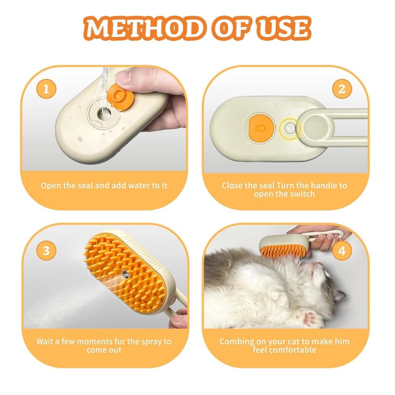 Hugging Hoomans Combo: Pet Slicker Brush & USB Rechargeable 3-in-1 Steam Brush for Dogs & Cats | Pet Grooming & Bathing Combo | Deshedding, Massaging, Mist Spray, Self-Cleaning Tools – All Breeds 3