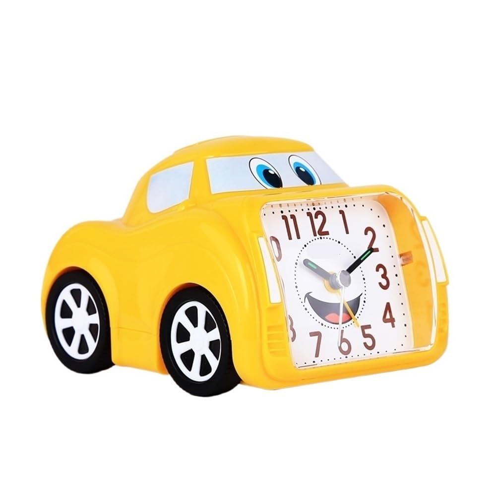 NIUHUAHUI Alarm Clock, Alarm Clock Silent Bedside Electronic Bedroom Luminous Creative Student Watch(Yellow)