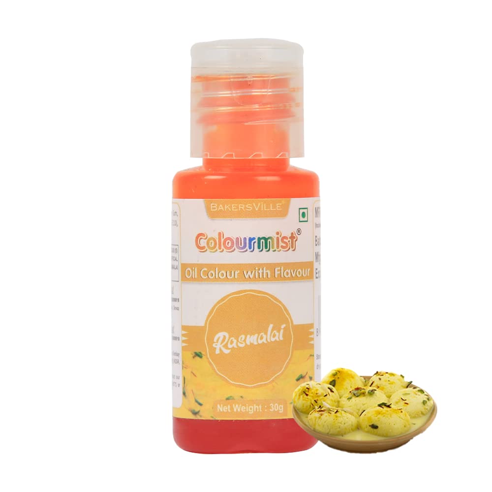 Colourmist Oil Colour With Flavour (Rasmalai), 30g | Chocolate Oil Rasmalai Flavour with Rasmalai Colour | Chocolate Oil Rasmalai Emulsion |, 30g (B09MW3XFZT) Amazon Price History, Amazon Price Tracker