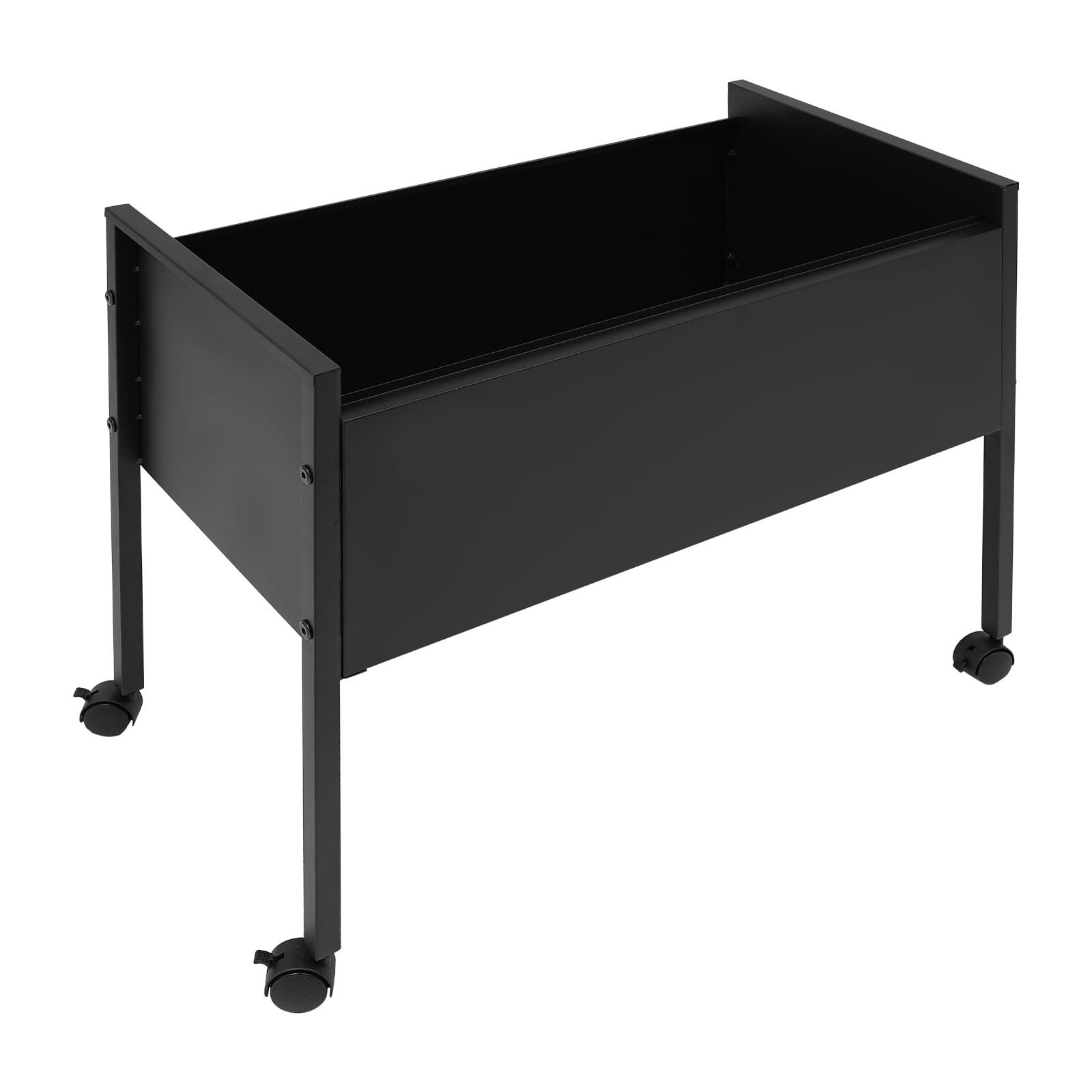 Armadietto portadocumenti con ruote, cartella sospesa con quattro ruote universali, portata 30 kg, per uffici, sale conferenze, sale studio, nero