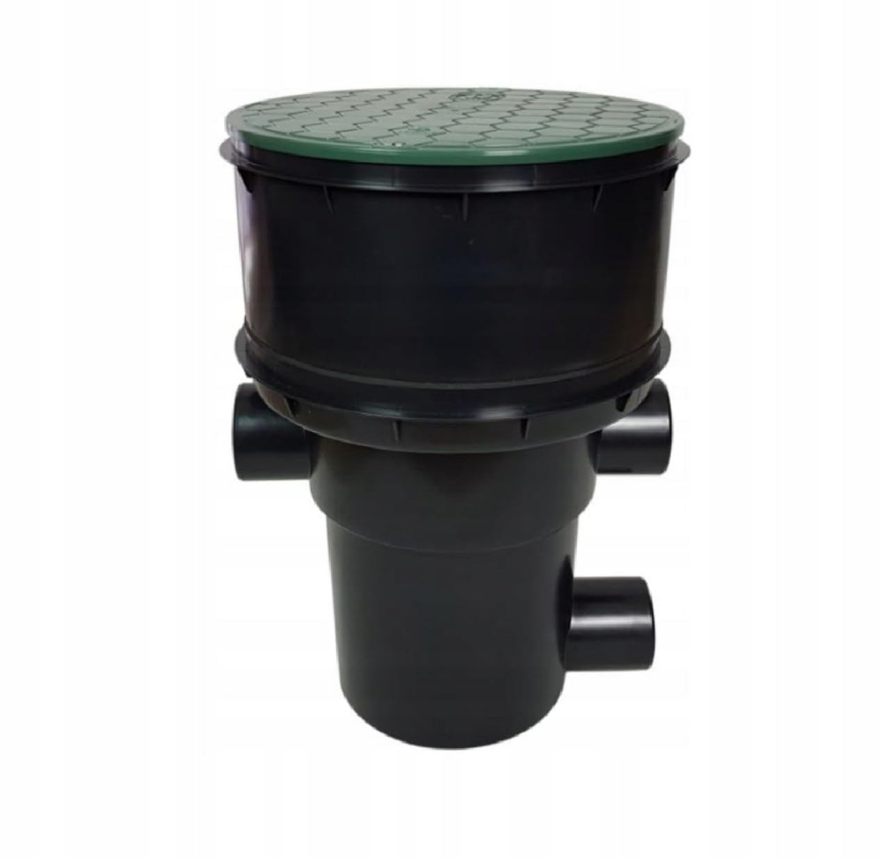 Regenwasserfilter Vorfilter Zisternenfilter mit Aufsatz Erdtank Gartenfilter Wasserspeicher Zisterne Feinfilter Brunnenfilter Fallrohrfilter Überlauffilter Drainage KG Rohr