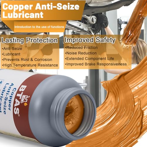Image of BTAS Copper Antiseize Grease,Bolt /Spark /Glow Plug Thread Protect 8 Oz