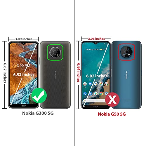 Tjs Compatible With Nokia G300 5G 6.5” (N1374Dl) Case, Magnetic Support Dual Layer Hybrid Shockproof Metallic Brush Finish Hard Inner Layer Drop Protector Phone Case Cover (Black) #TOP1