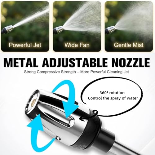 2026 New Heavy Duty Garden Hose Nozzle, 15X More Powerful Than a Garden Hose, 360° Rotating Nozzle with 3 Spray Modes, for Patio, Car, Outdoor Cleaning by Generic - Used condition - Image 2