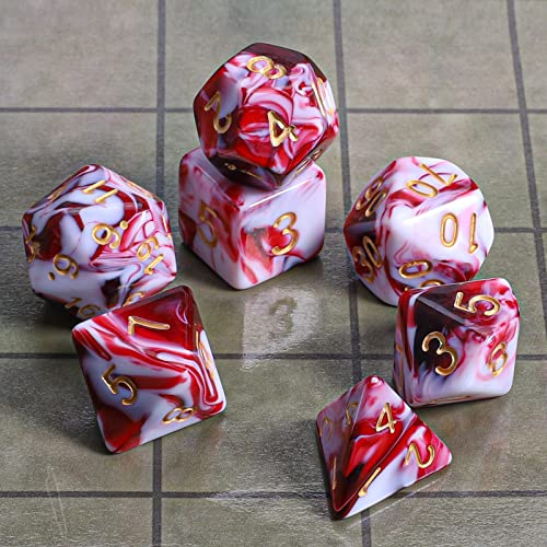 Image of CiaraQ 7pcs Polyhedral Dice Set for Dungeon and Dragons MTG Table Games