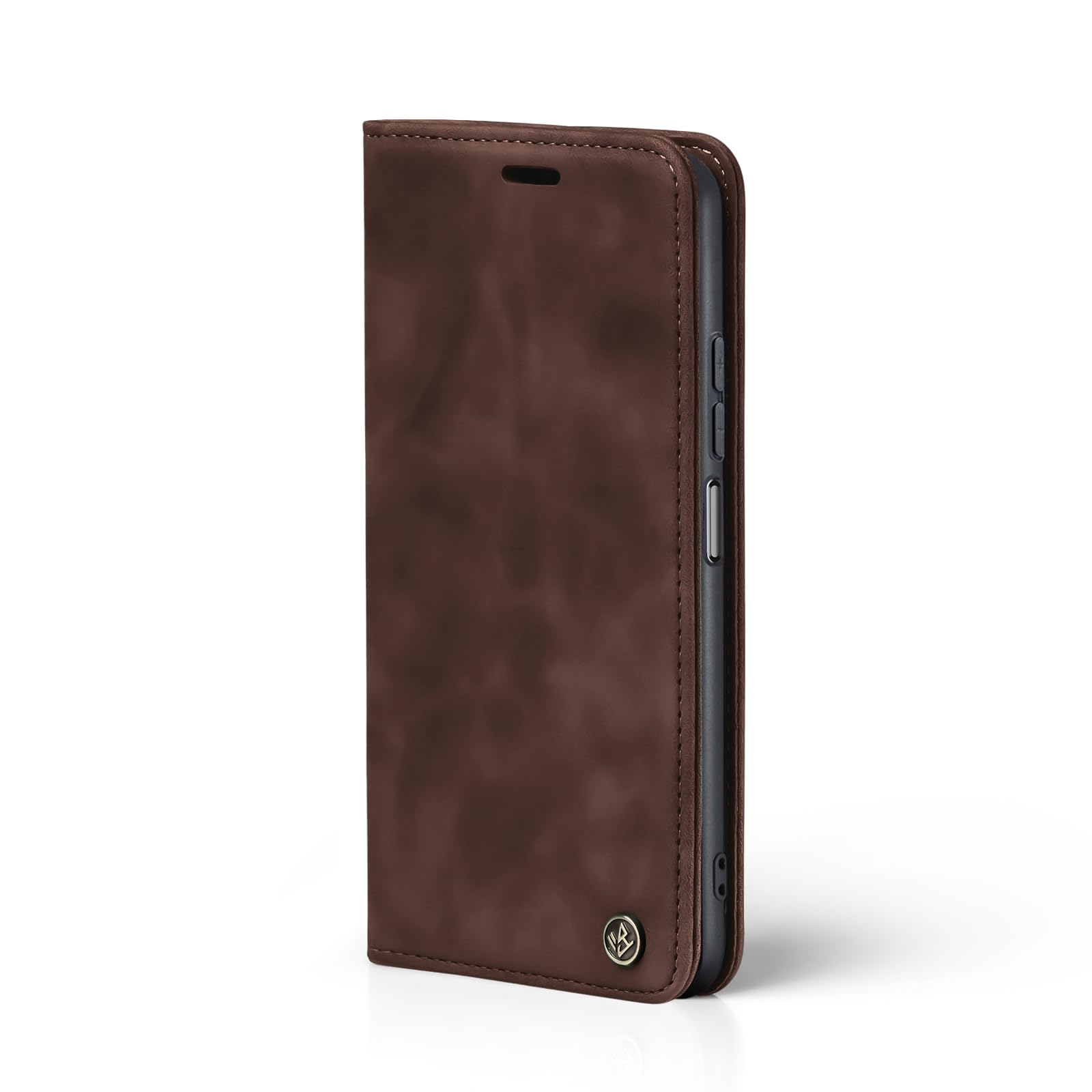 Compatibile con Redmi Note 8 Pro 4G Custodia,pelle PU con slot per schede e chiusura magnetica per telefono a portafoglio Brown