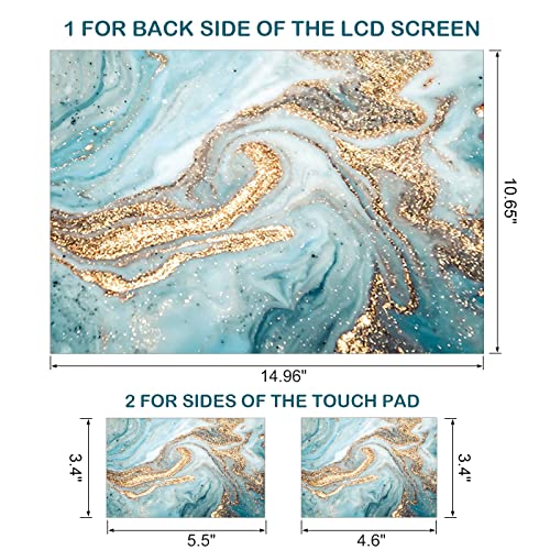 Image of DINKY Laptop Skin Sticker Decal, 12 inch 13 inch 13.3 inch 14 inch 15 inch 15.4 inch 15.6 inch Laptop Universal Reusable Vinyl Skin Stickers Cover Art Decal Notebook PC Personalized Protector-Blue Sand River