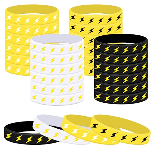 Bracelets en silicone motif éclair : fournitures de fête anniversaire et thématique