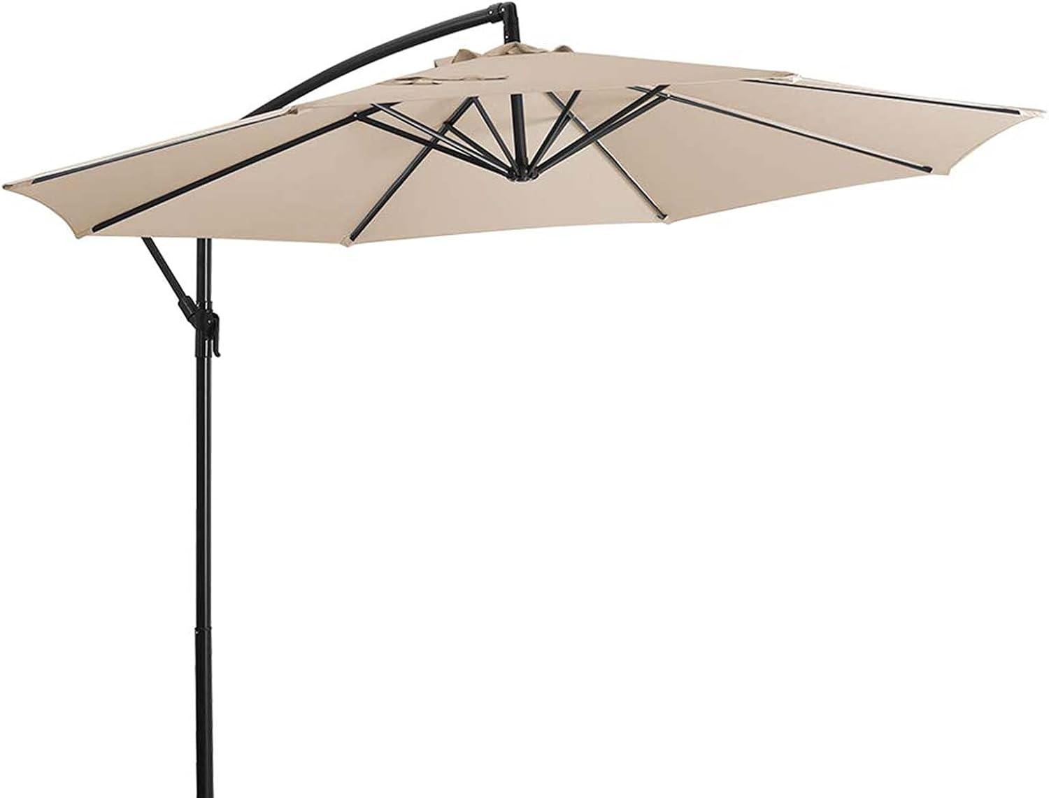 MIQXUAN Beach Parasol Garden Banana Parasol with Crank Handle, Patio Cantilever Umbrella, 3M/10FT Outdoor Hanging Sun Shade Canopy for Garden Backyard Pool MIQXUAN Beach Parasol Garden Banana Parasol with Crank Handle, Patio Cantilever Umbrella, 3M/10FT Outdoor Hanging Sun Shade Canopy for Garden Backyard Pool