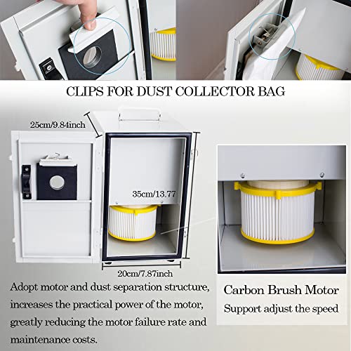 Yuland 110V 500W Dental Lab Grinding Vacuum Cleaner Double Impeller Digital Dust Collector For Laboratory #TOP3