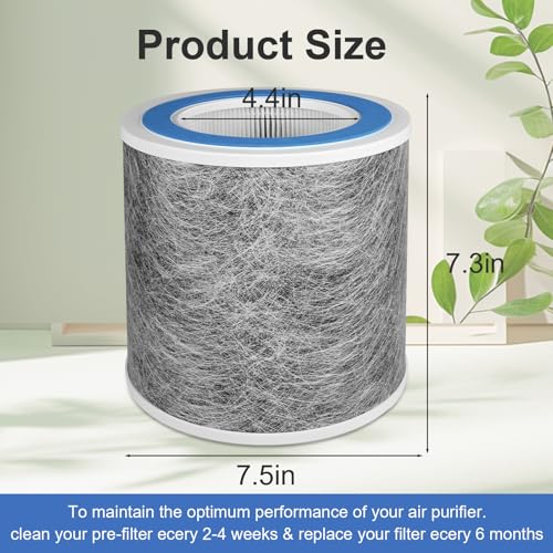 Image of 2 Pack HP102 Filter Replacement, Compatible with Shark HP102 & HP102PET & HC452 & HP132 & HC450 & HC451 & HC455, True HEPA Replacement Filter, Compare Part #HE1FKPET, HE1FKBAS