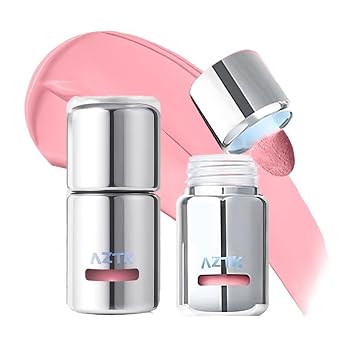 Aztk Liquid Blush, Jelly Color Liquids Blushes with Sponge Head, Matte Nude Makeup Blusher Cream, Lasting, Lightweight, All-day Moisturizing and Smooth, Lightweight Face Color, 7 Shades JC01, 5ml