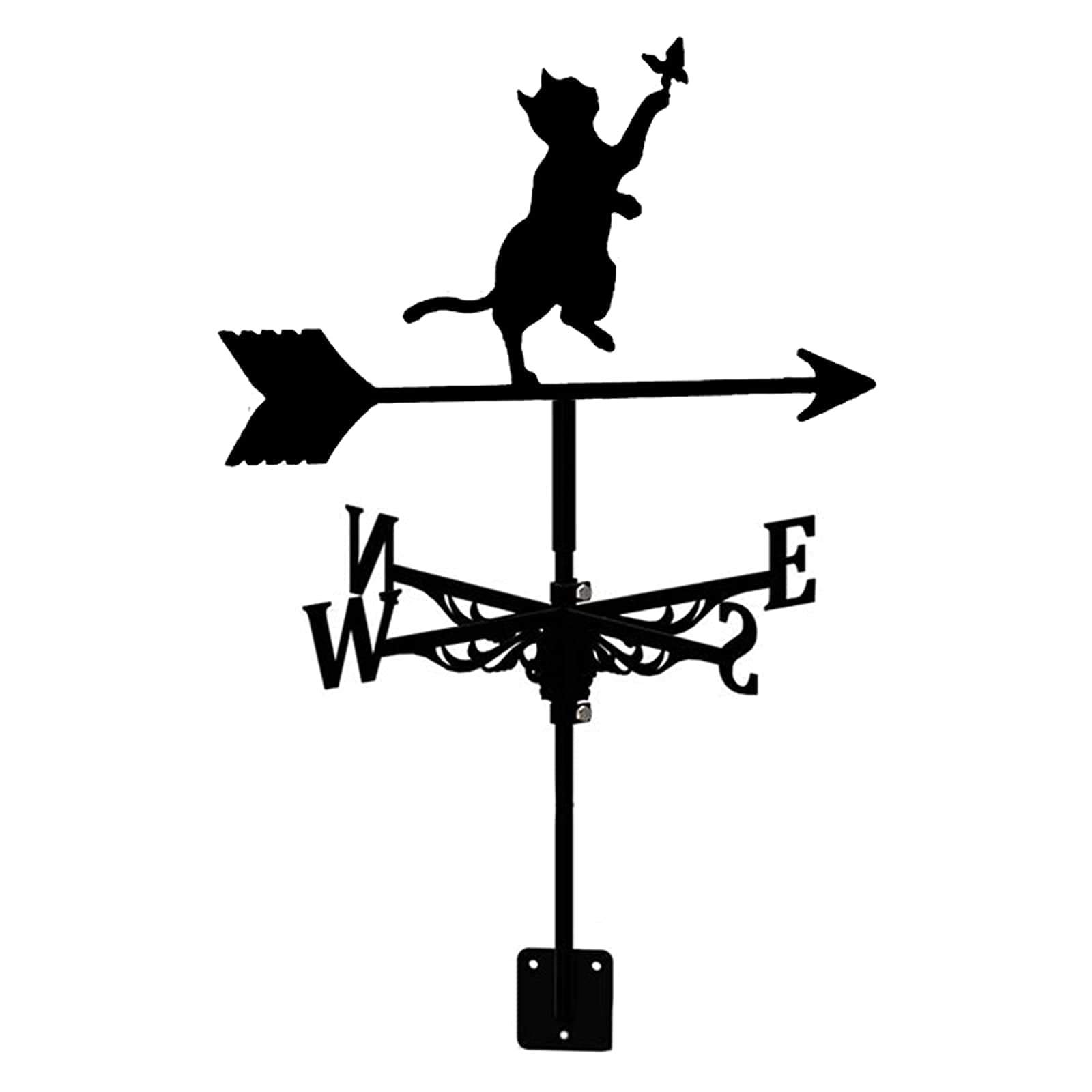 RKYRRKI Weather Vane Stainless Steel Outdoor Weathervane Retro Farm Scene Garden Stake Weather Vane Wind Direction Indicator, Garden Decorations