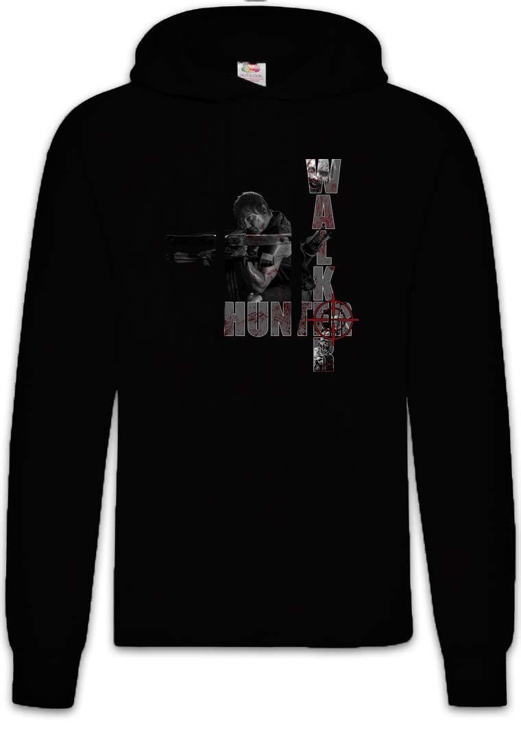 Urban Backwoods Men's Black Hunter Daryl Dixon Hoodie Hooded Sweatshirt Sweater Size 2XL
