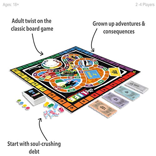 Hasbro Gaming The Game of Life: Quarter Life Crisis Board Game Parody Adult Party Game Hasbro Gaming The Game of Life: Quarter Life Crisis Board Game Parody Adult Party Game