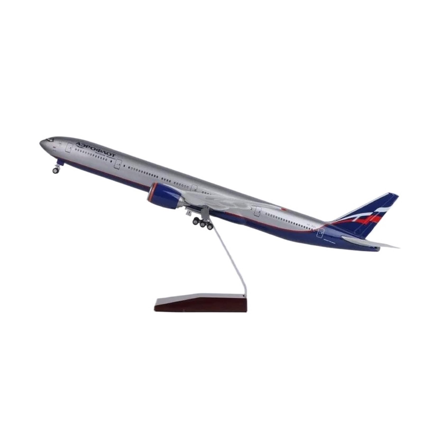 Odlewane zabawki samolotowe w skali 1:157 dla rosji Boeing 777 model odlewu żywiczny model samolotu kolekcja samolotów dekoracja wyświetlacz Model samolotu do zbierania i wyświetlania (ze światłem)