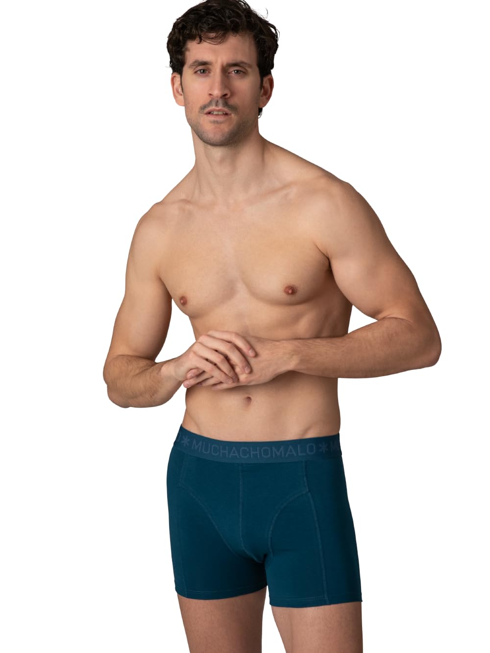 Muchachomalo Boxer da uomo, biancheria intima in cotone da uomo, confezione da 4 pezzi, boxer stampati, taglio classico, con elastico in vita