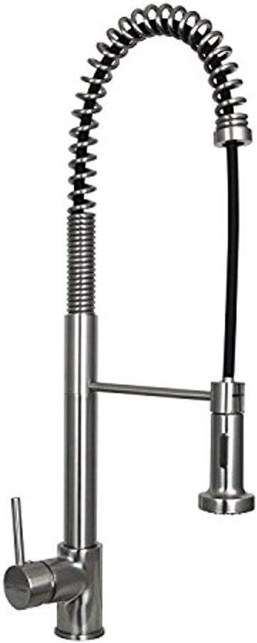 Dyconn Faucet SP001-A27BN Huron 25-Inch Contemporary Flexible Swivel Pull Down Kitchen Faucet, Brushed Nickel